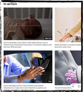 After reviewing the data on the WGSN website, I looked for successful smart baby tech products that are currently on the market. I found a few examples of smart baby monitors, and smart breast pumps that are successful, and I can use these examples as inspiration for my own project.